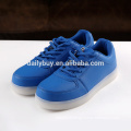 Hot sale low top blue glow adults LED shoes with light